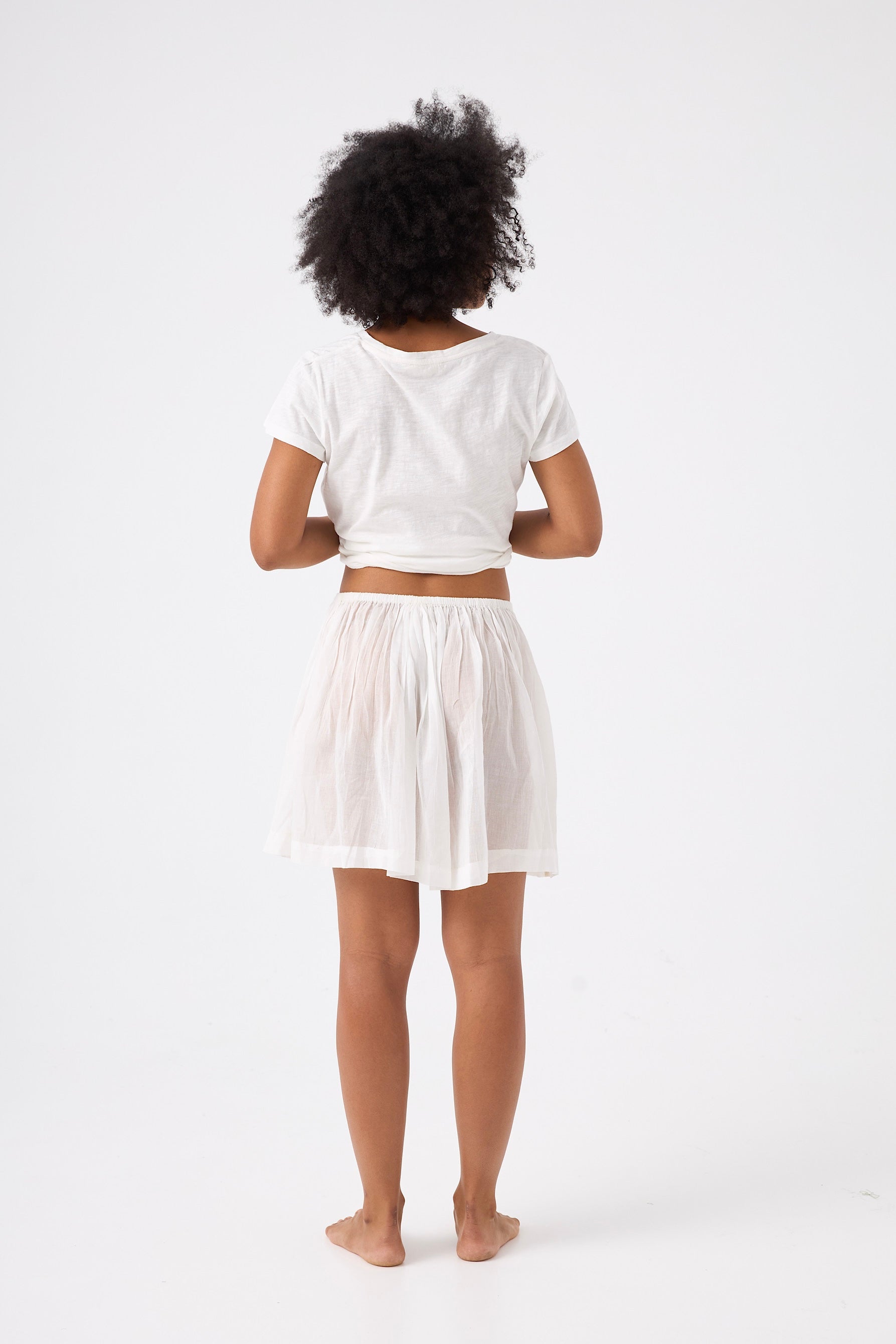 Chicosoleil Kiki sous-robe blanc jupe courte 100% coton