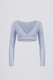 Oh Polly Tops Crop Top BT1978 Bleu Clair Jersey