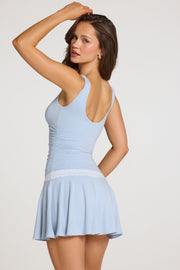 Oh Polly Maia 16424 robe mini bleu clair modal