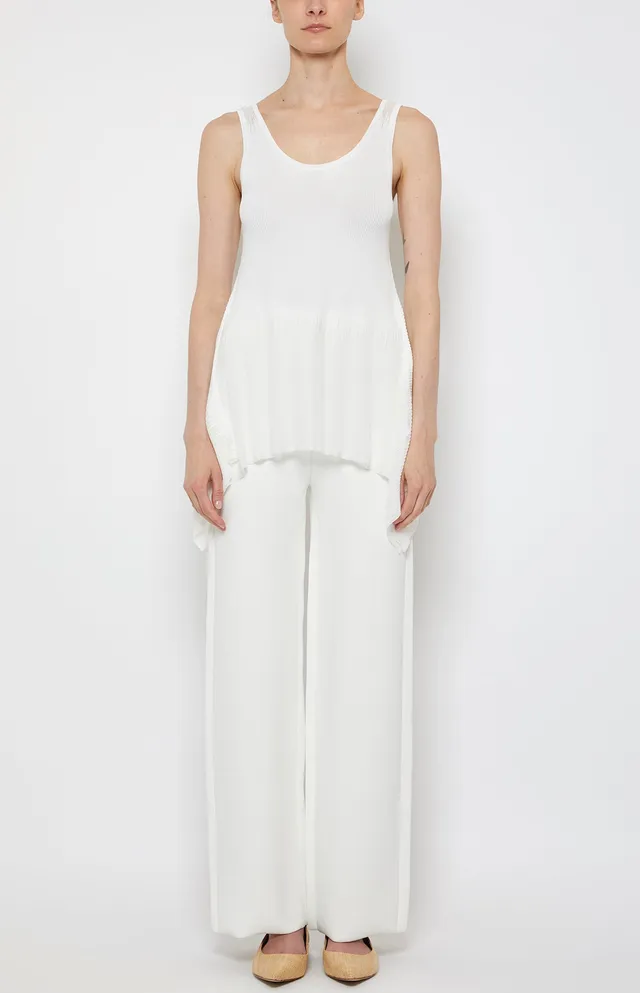 Prabal Gurung Peplum Shell débardeur ivoire viscose XS à XL