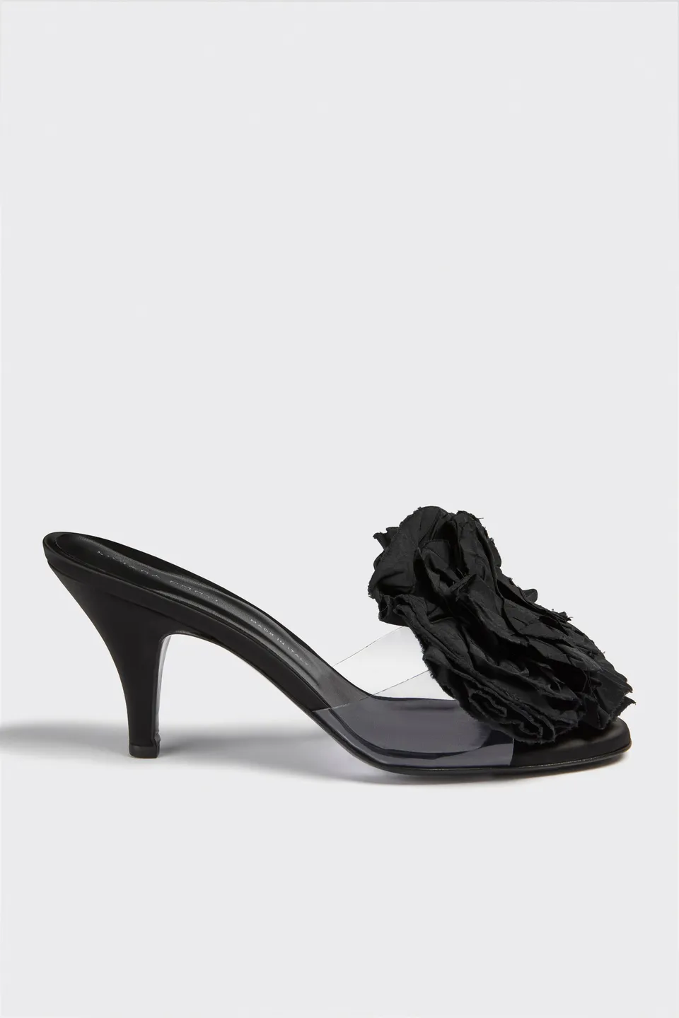Liviana Conti Wanda mules femme noir satin talon 80 mm