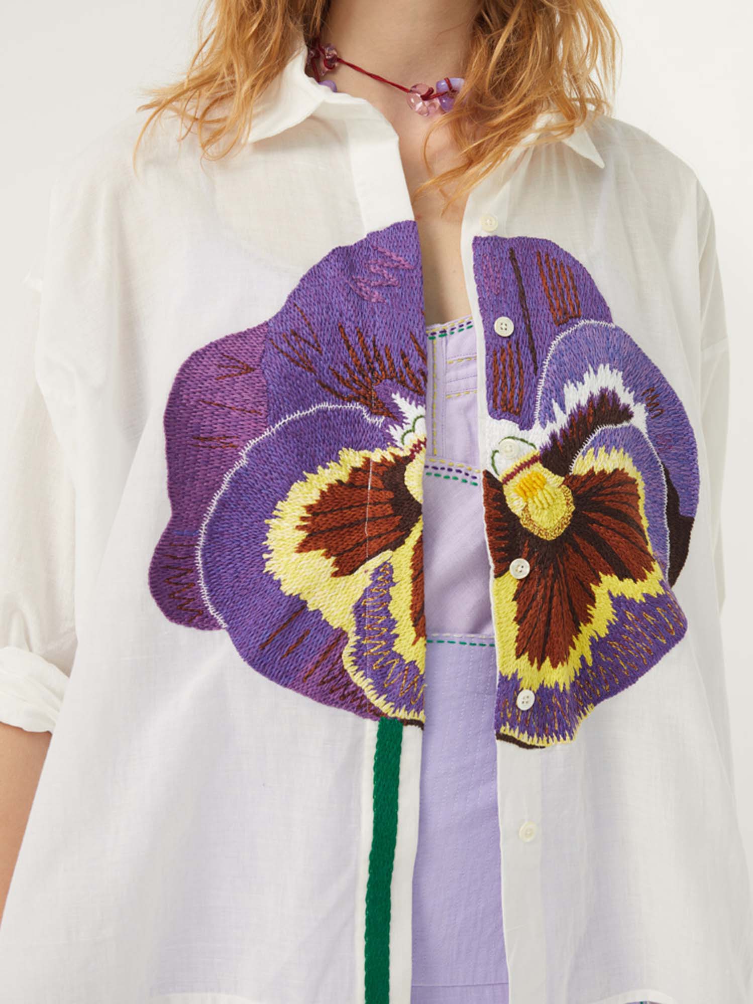 Mii Greta La Pensée chemise femme coton violette XS-XL