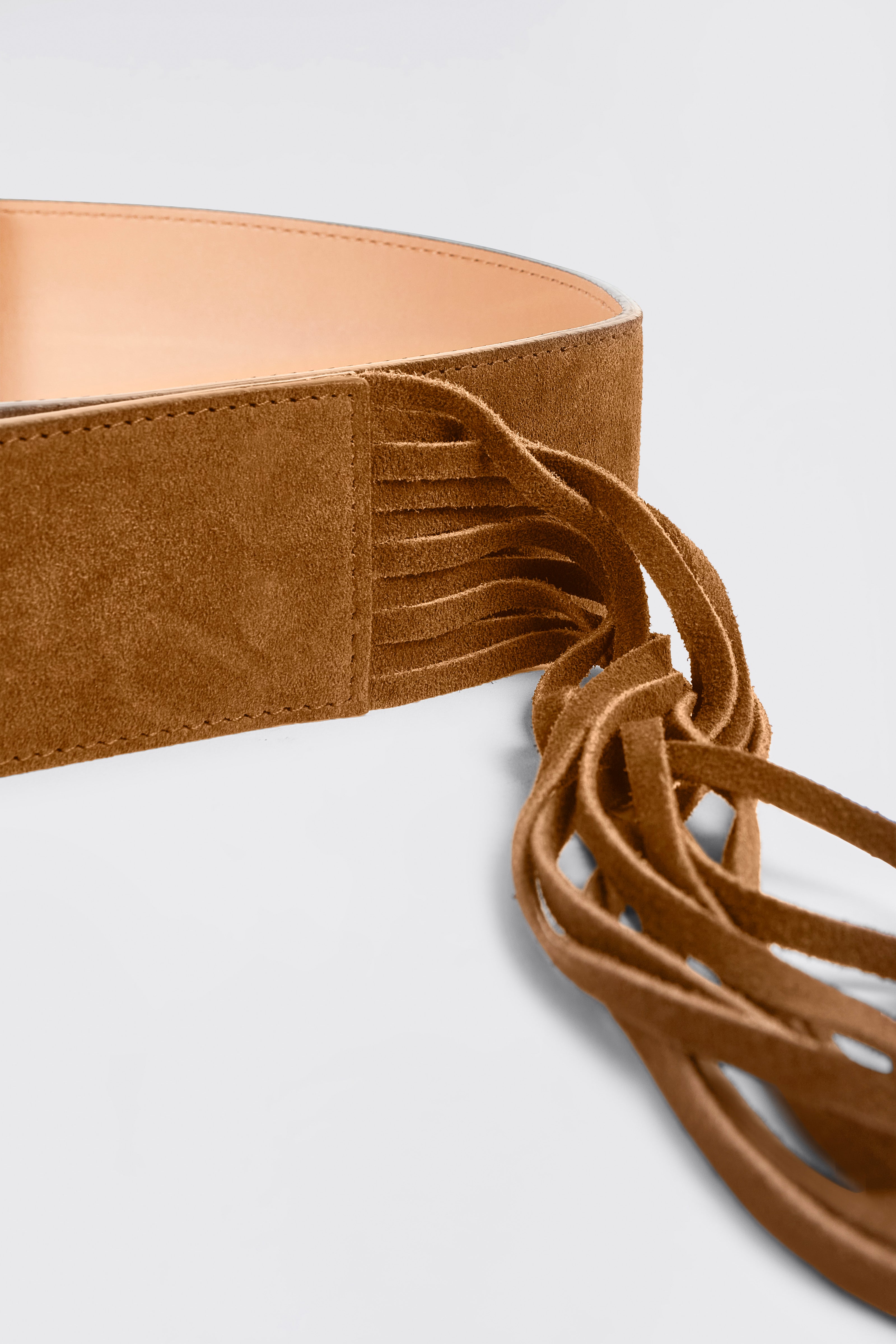 Liviana Conti Maissa ceinture cuir fondente 85 franges