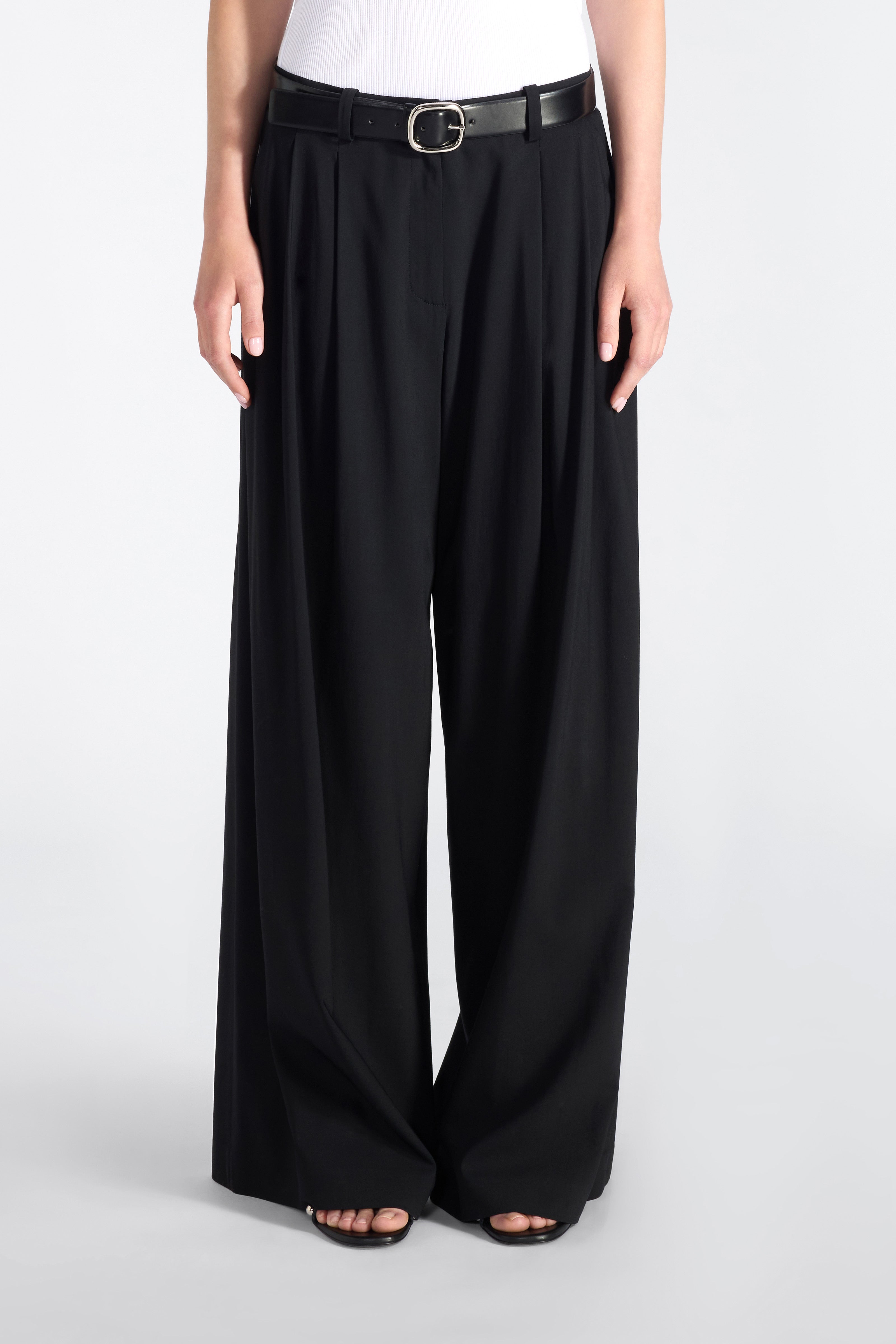 Liviana Conti Anthony pantalon noir viscose-laine pinces