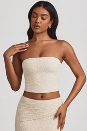 Oh Polly Tops Tamia 14105 top dentelle ivoire bandeau