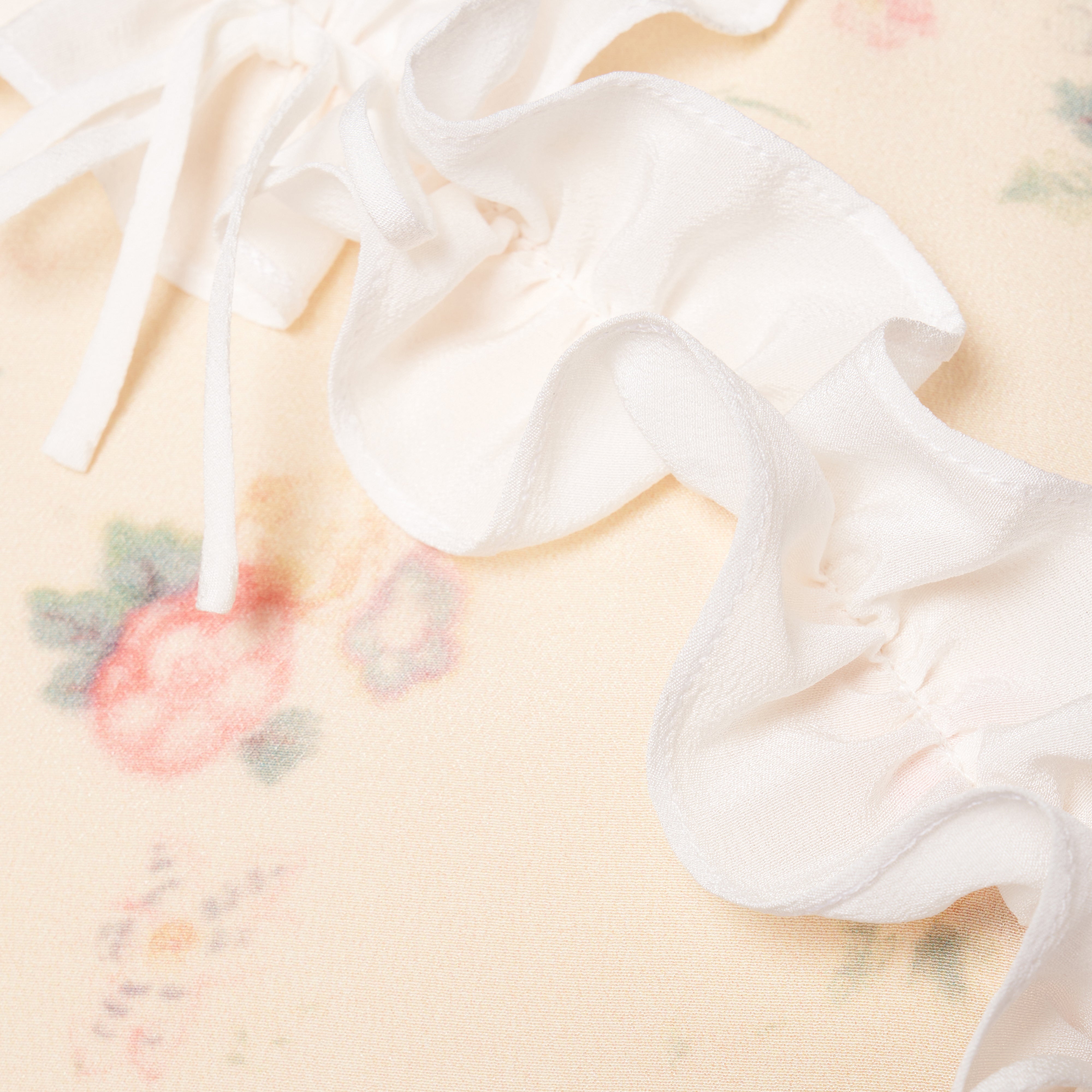 Alessandra Rich robe midi soie fleurs crème 36
