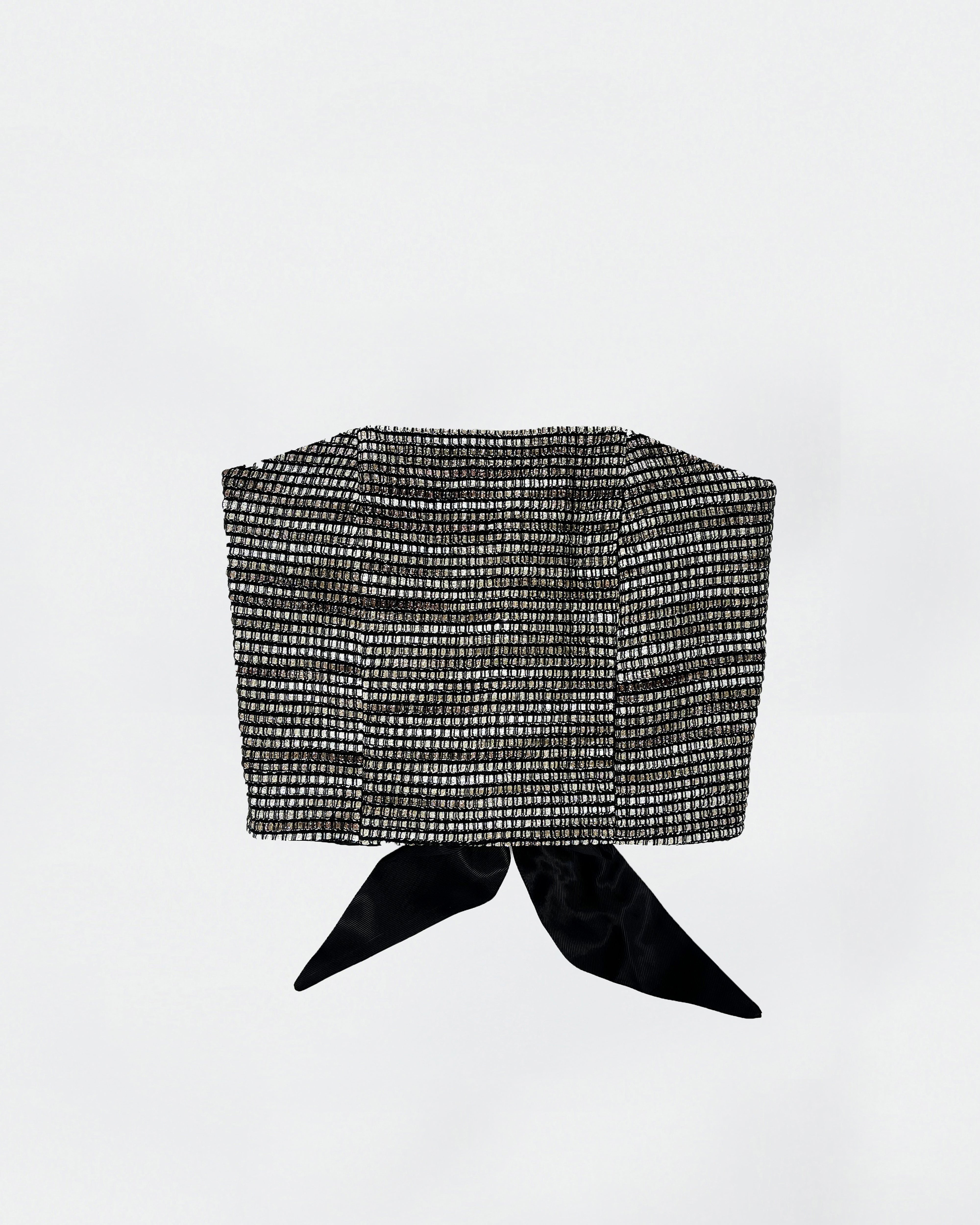 The Ethiquette Cléo bustier tweed taille M 26 cm