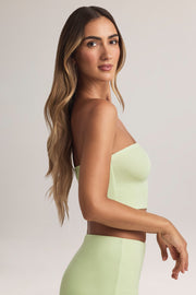 Oh Polly Verna Top Bandeau Lime - Crop Top Modal Vert