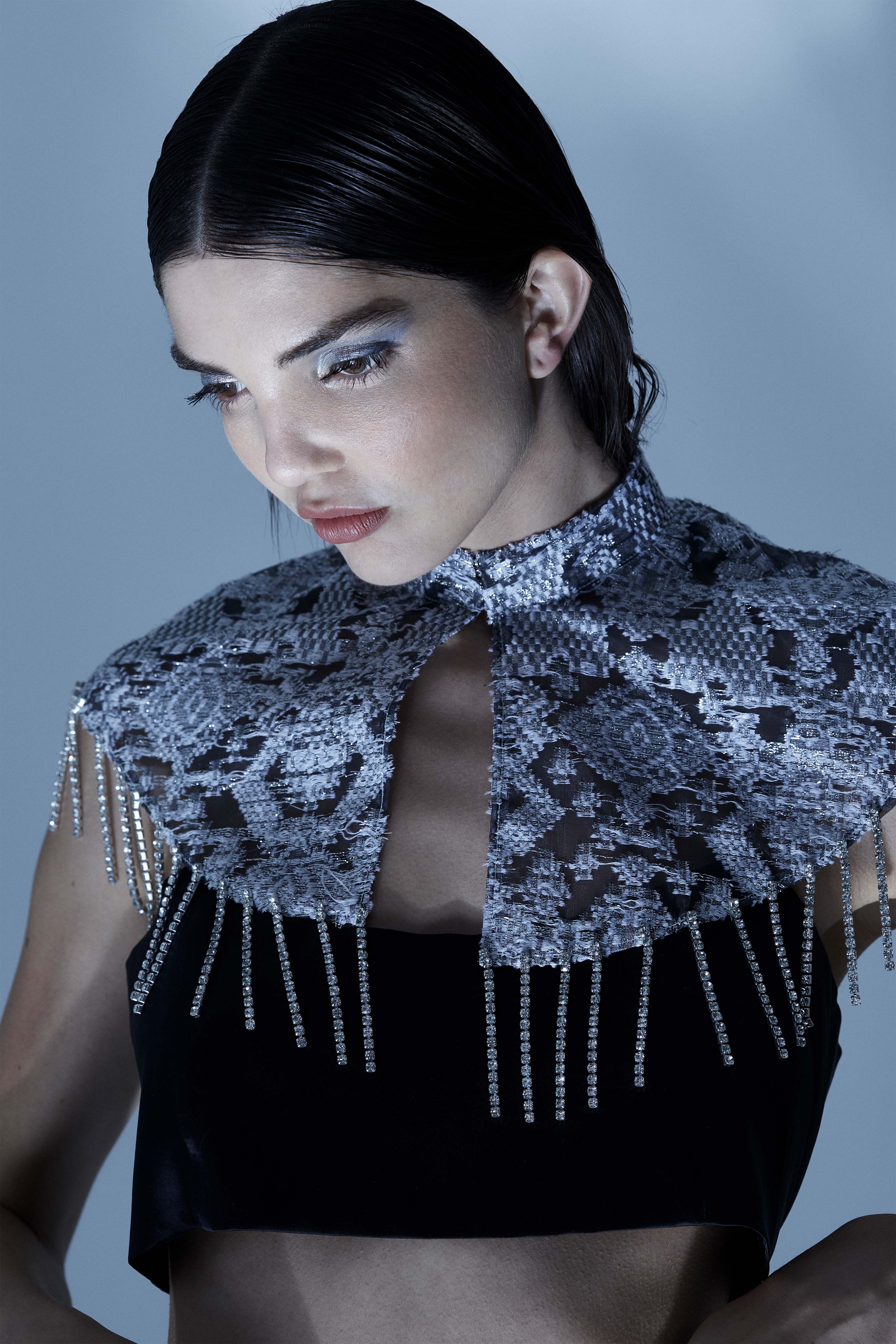 The Ethiquette Cape Jane Mini cape dentelle taille unique