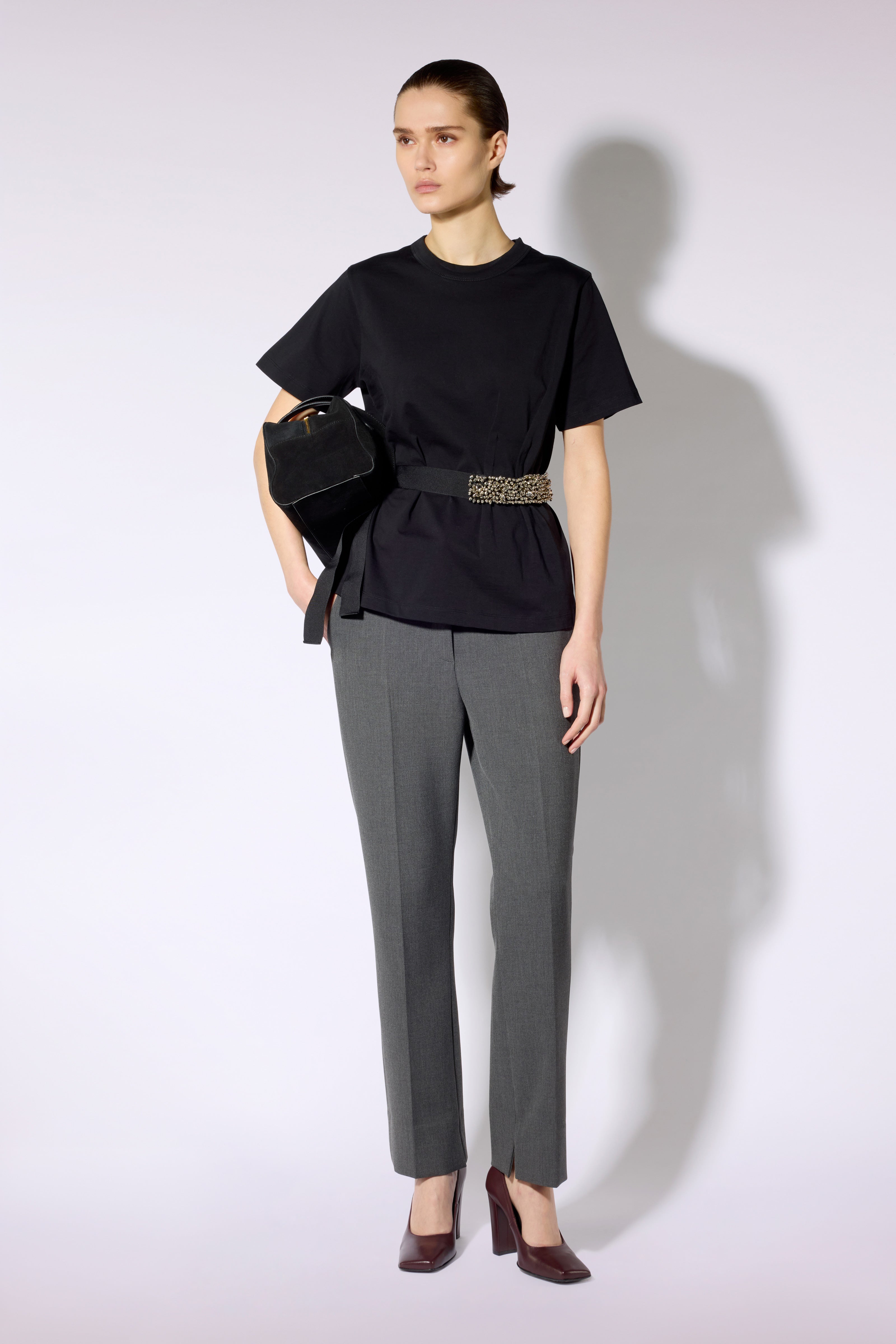 Liviana Conti Zack pantalon femme gris classique taille 38-48