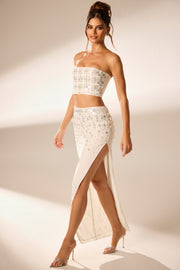 Oh Polly Merope 6799 jupe maxi ivoire perles