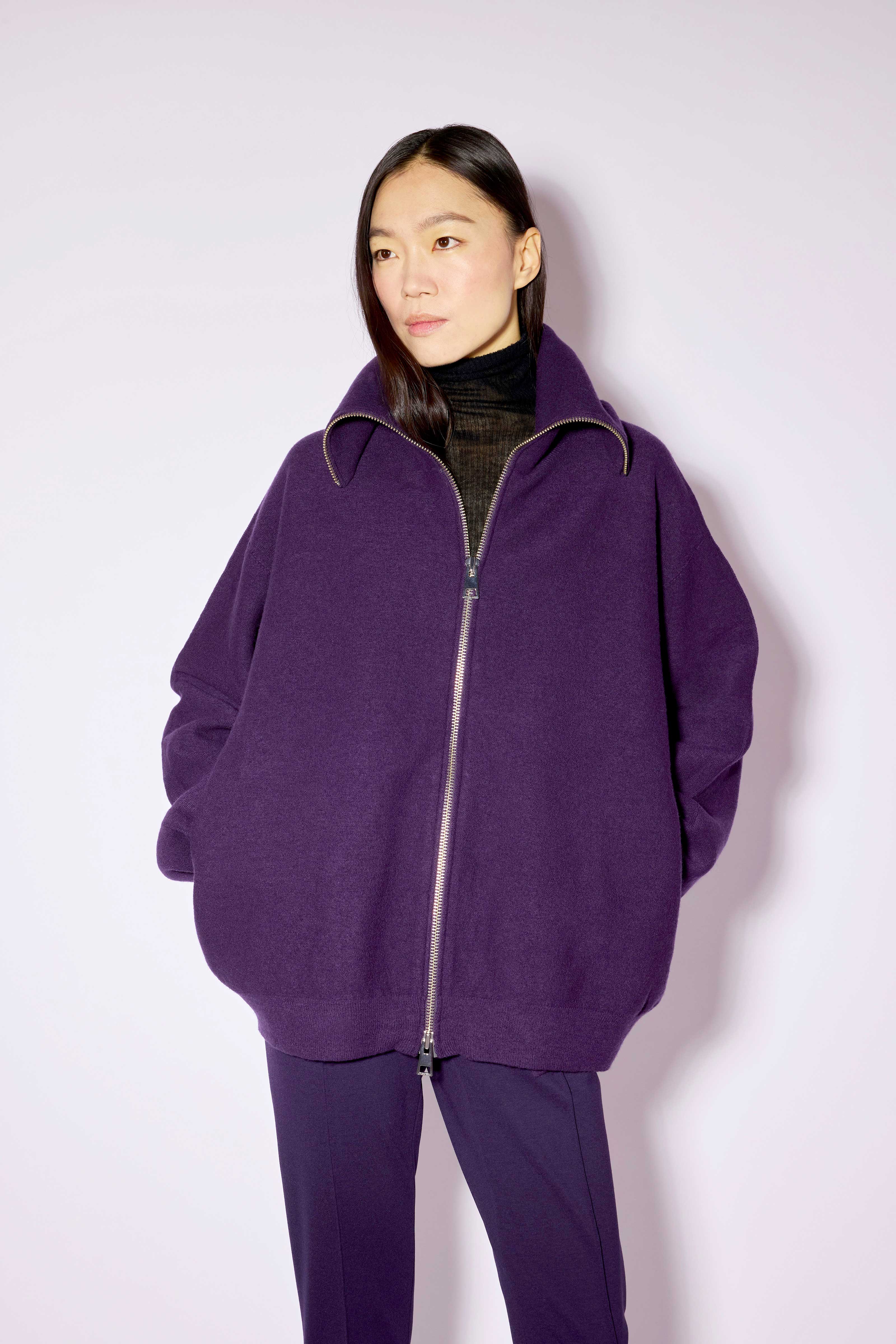 Liviana Conti Maglieria Fulton cardigan laine MIRTILLO