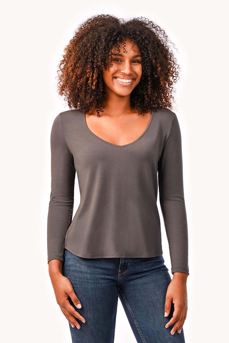 Thelma & Rose Ondine top manche longue noir 36