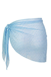 Oh Polly Swim paréo Aina vichy bleu transparent S/M