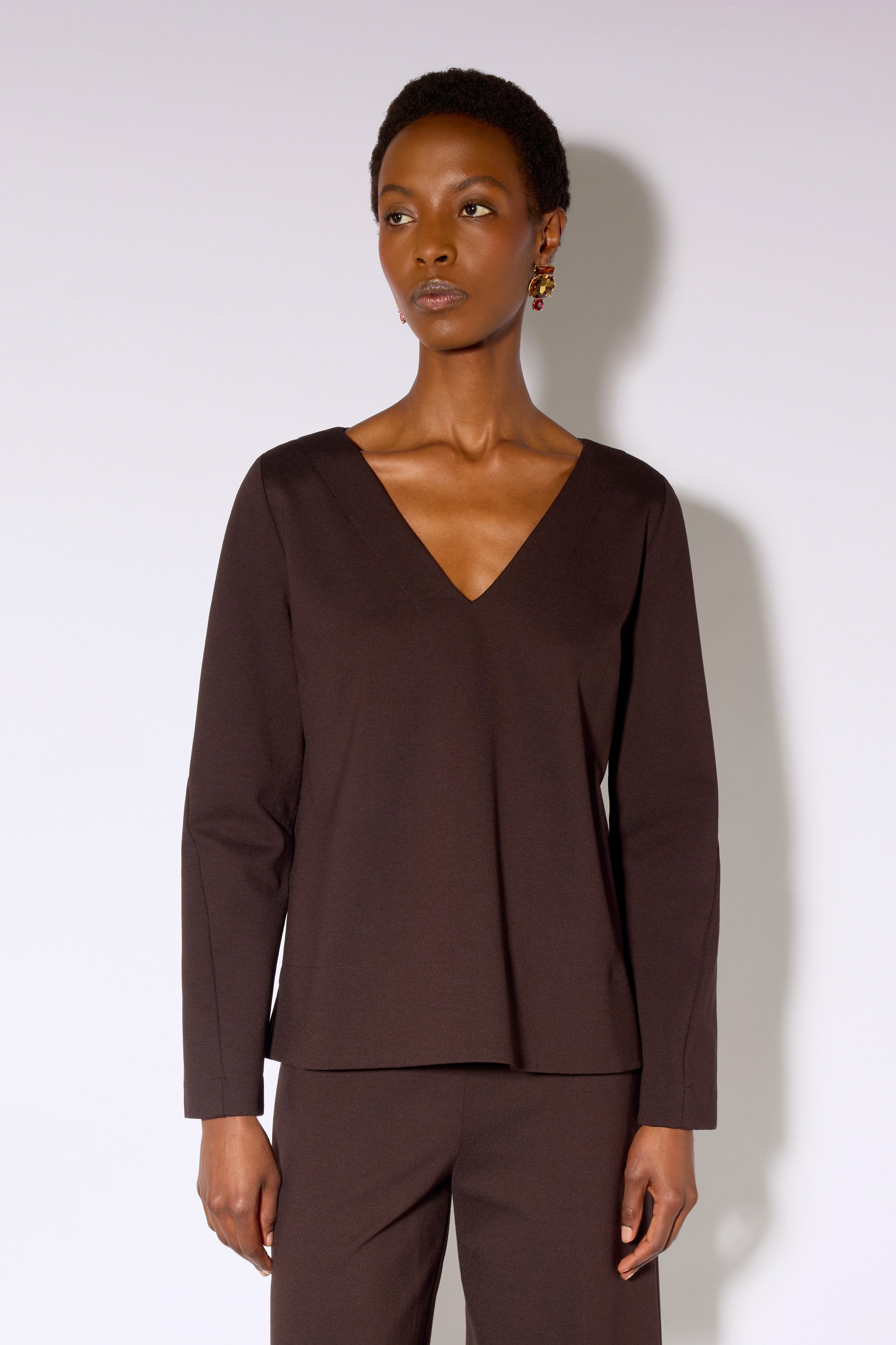 Liviana Conti Deanna Blouse Femme Fluide Espresso