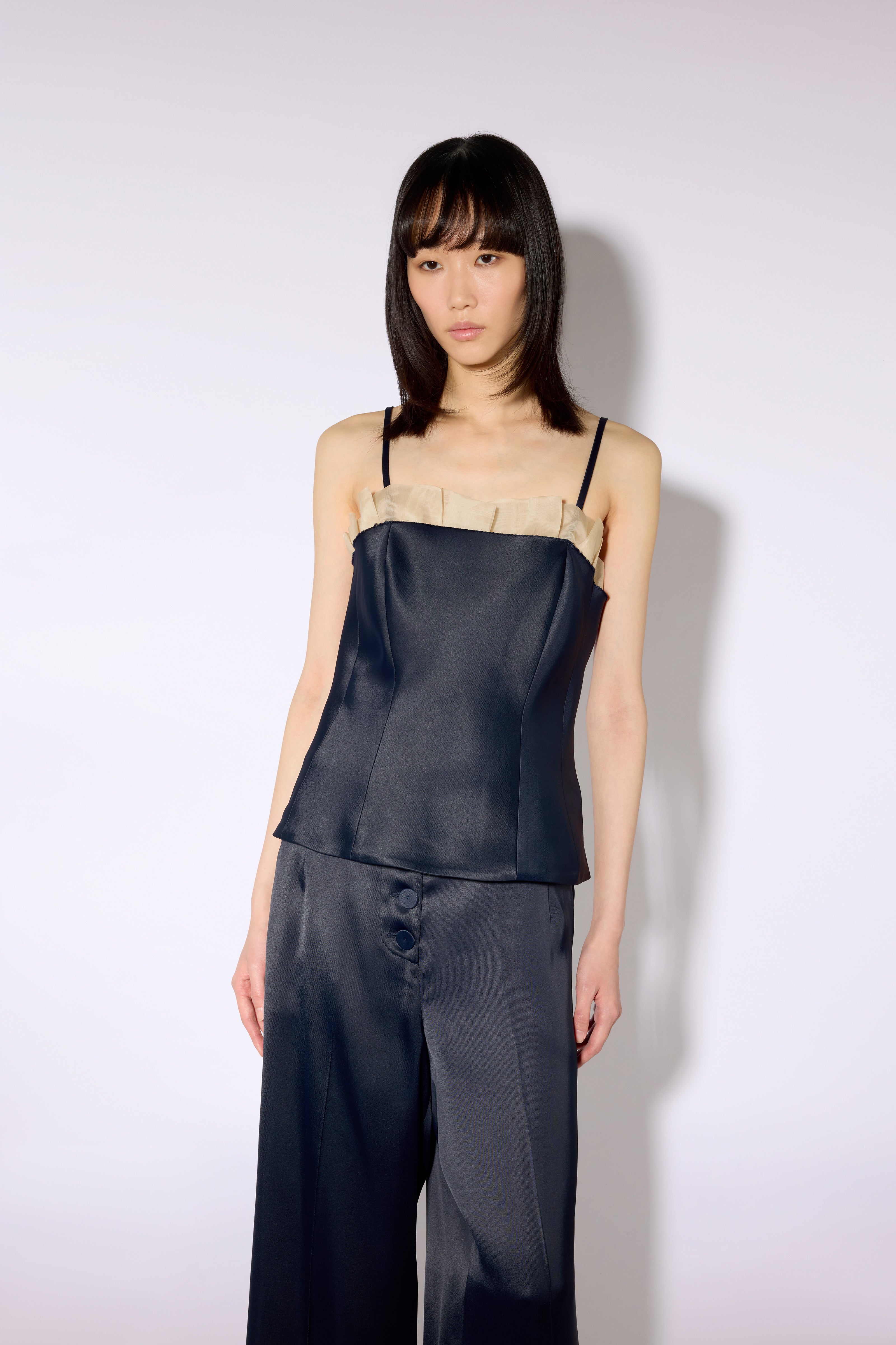 Liviana Conti Top Faith haut femme Nuit Mocaccino viscose