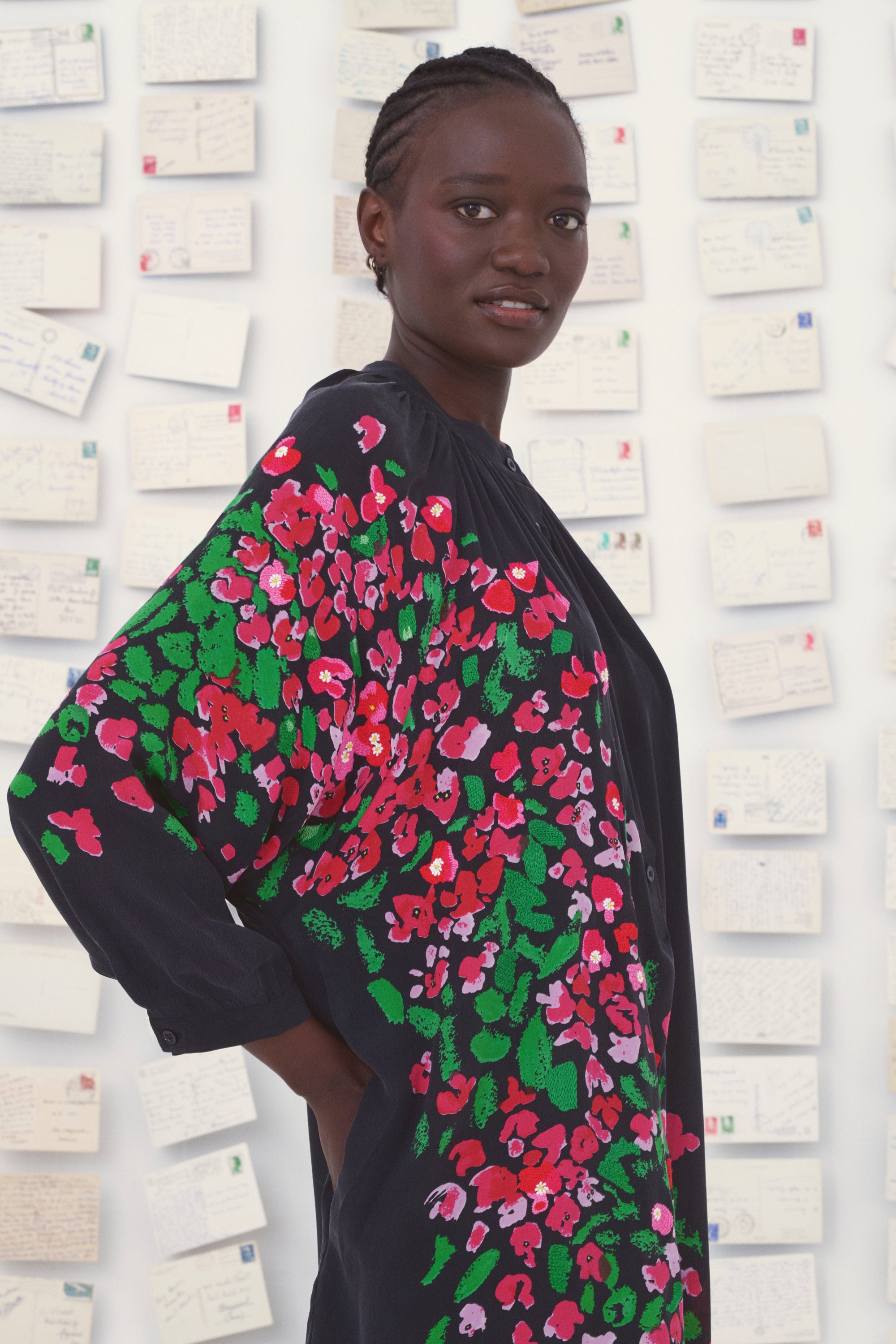 MII Itake Les Cyclades robe soie fleurie femme