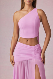 Oh Polly Rae top asymétrique rose orchidée