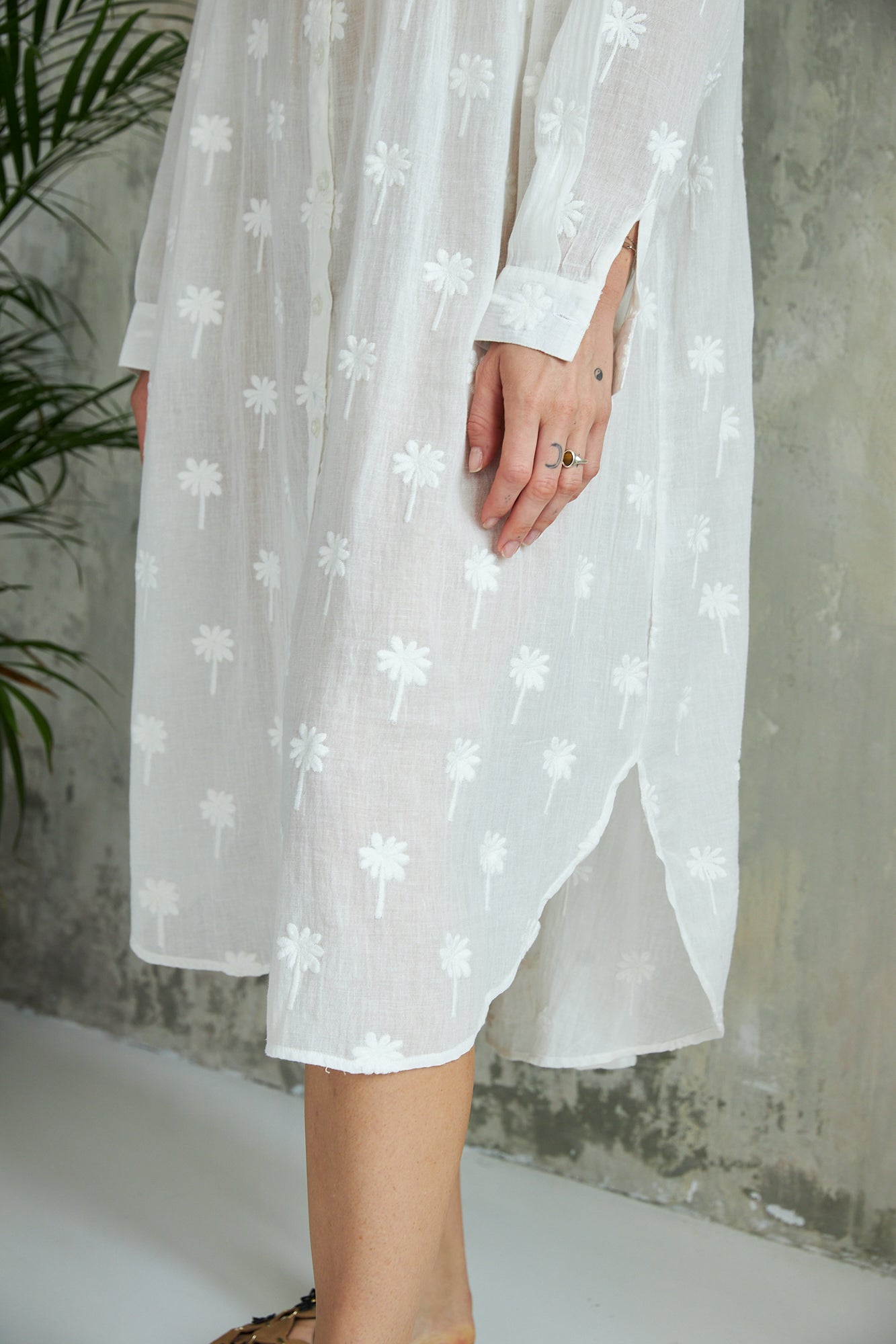 Chicosoleil Lolla robe blanche coton off white