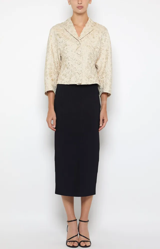 Prabal Gurung Tops 60's Sculpted Blazer écru doré