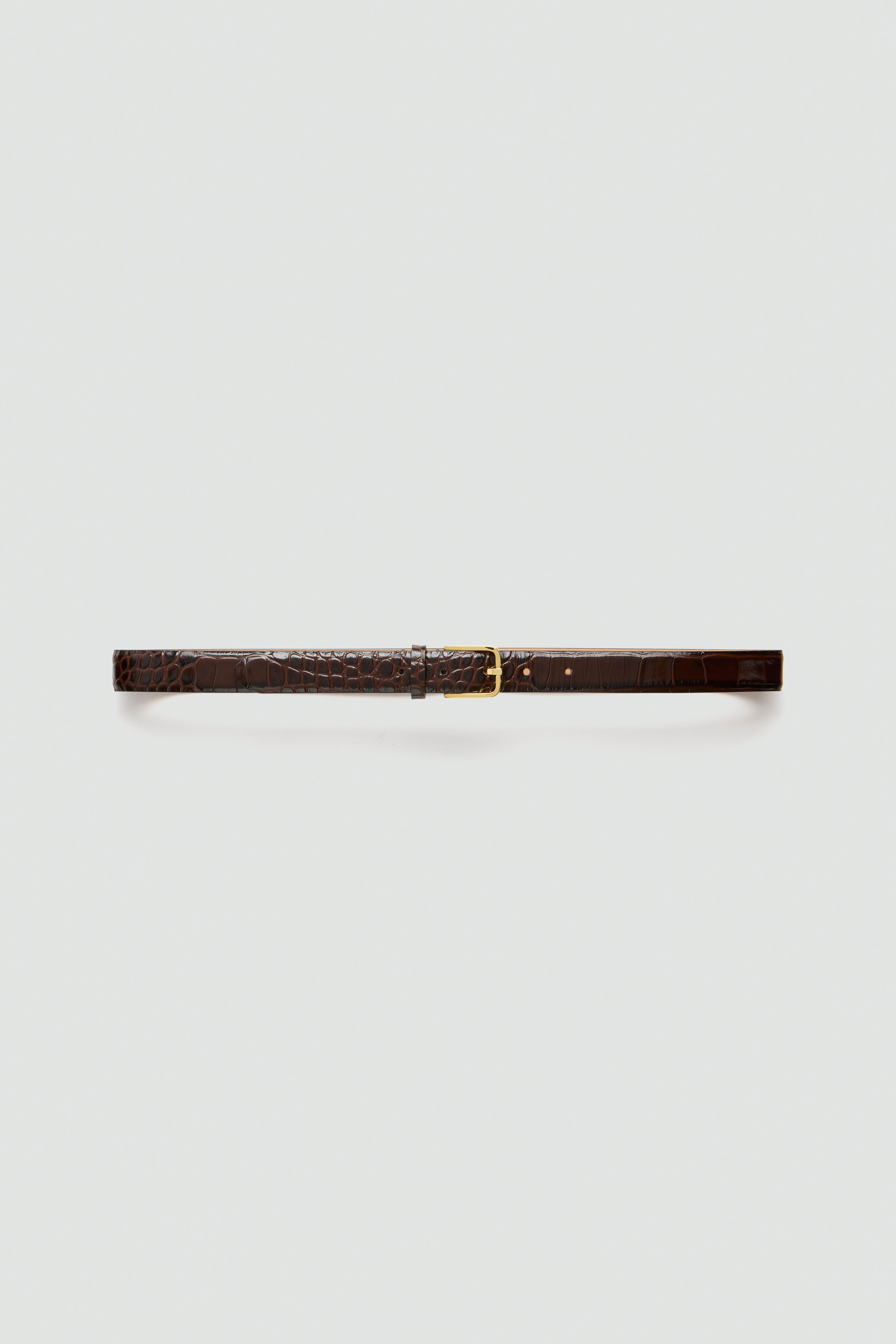 Liviana Conti Octavia ceinture cuir croco cacao