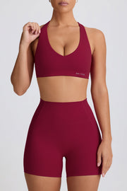 Oh Polly Bo+Tee BT2089 short mini bordeaux stretch