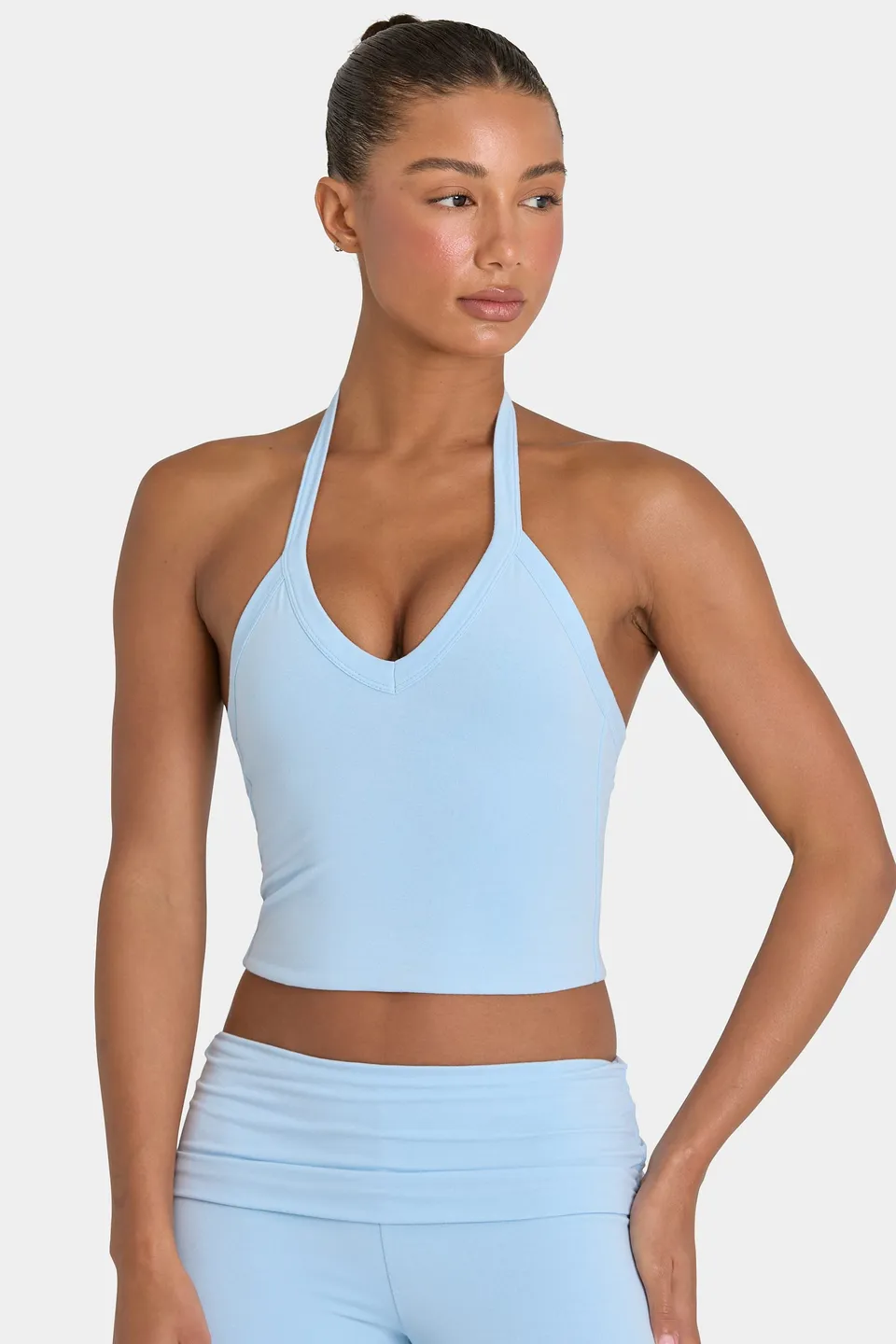 Oh Polly ButterCloud crop top débardeur bleu ciel