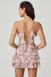 Oh Polly Lolina 13745A robe mini imprimé floral évasée