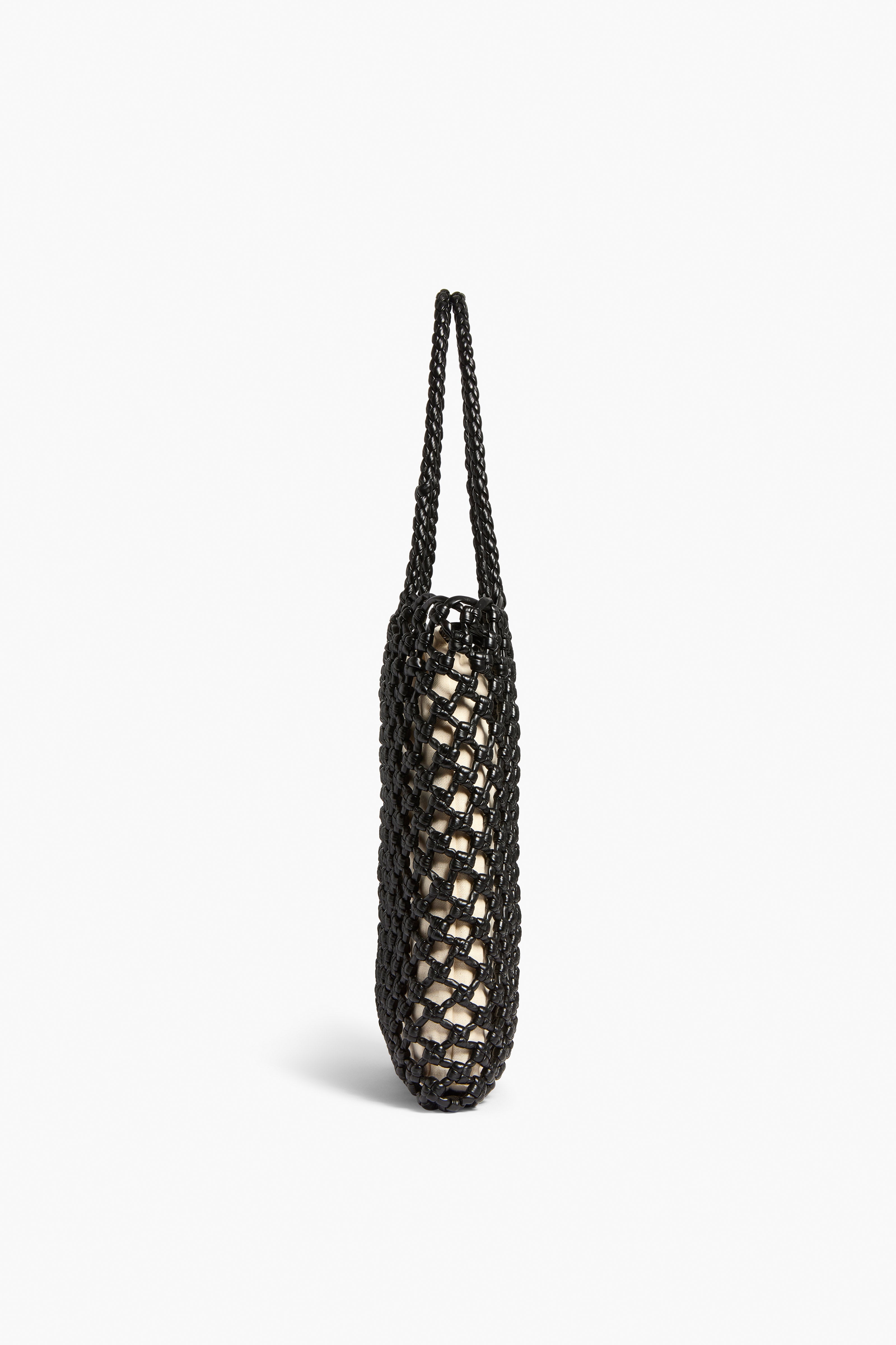 Liviana Conti Saphira sac tote noir vegan tressé