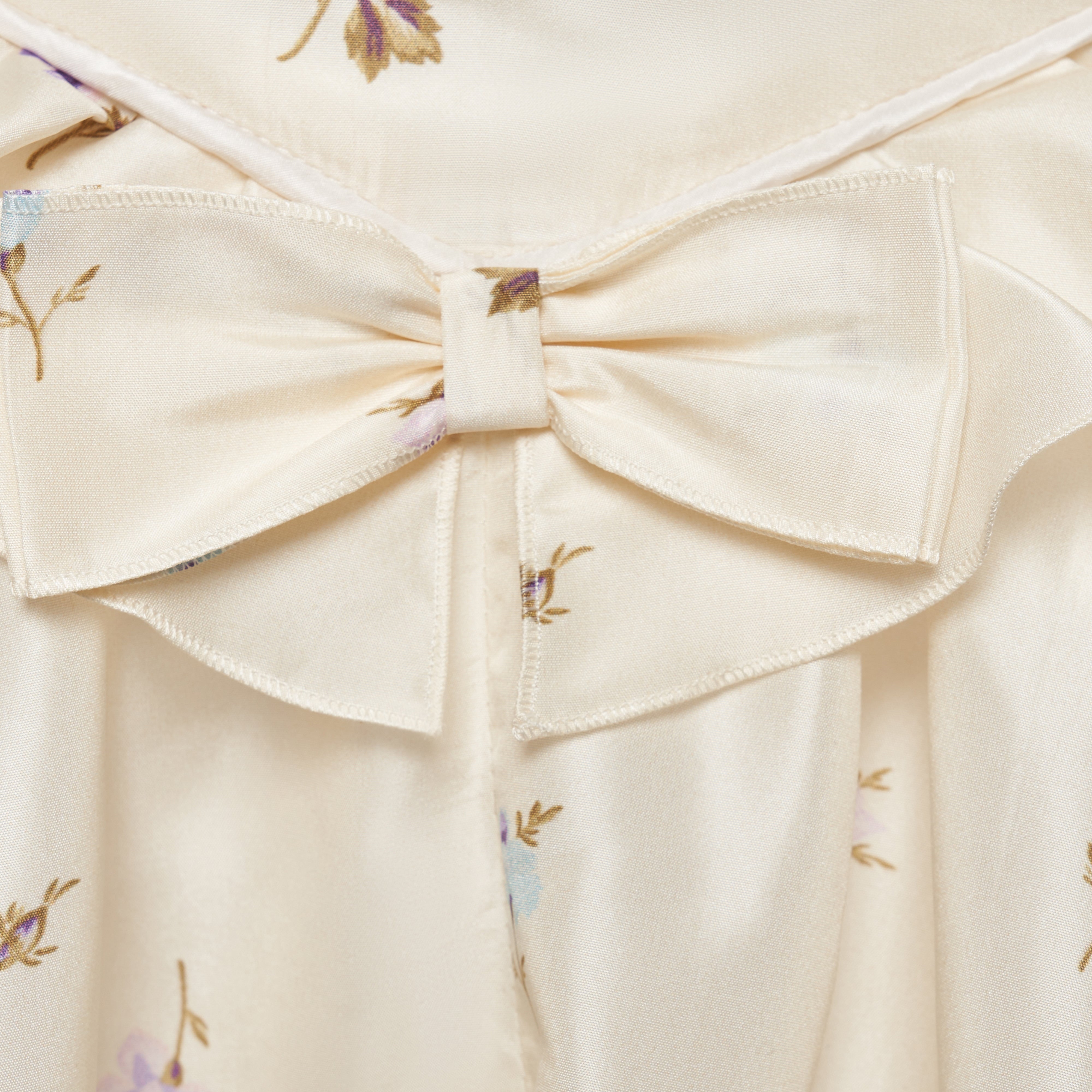 Alessandra Rich Dresses Floral Robe midi blanche à fleurs soie