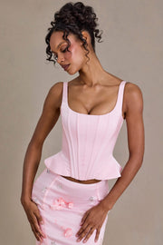 Oh Polly top corset satin rose baby bustier