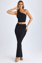 Oh Polly Lena jupe maxi noire modal fendue