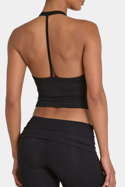 Oh Polly ButterCloud crop top noir double couche