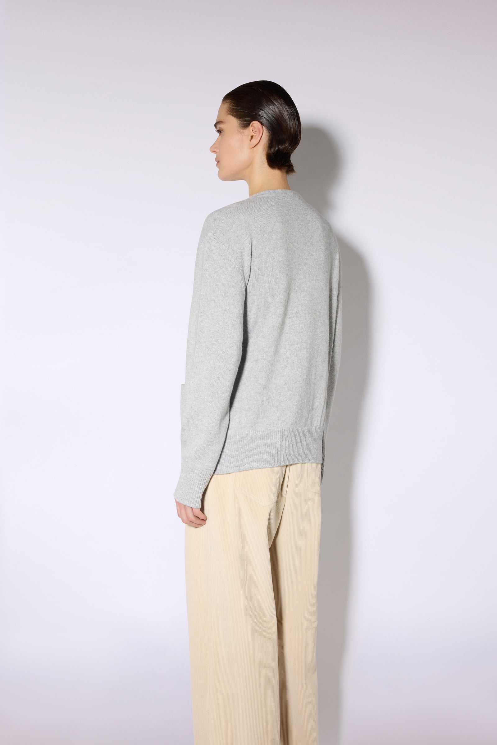 Liviana Conti Paris L6WC76 cardigan gris clair maille