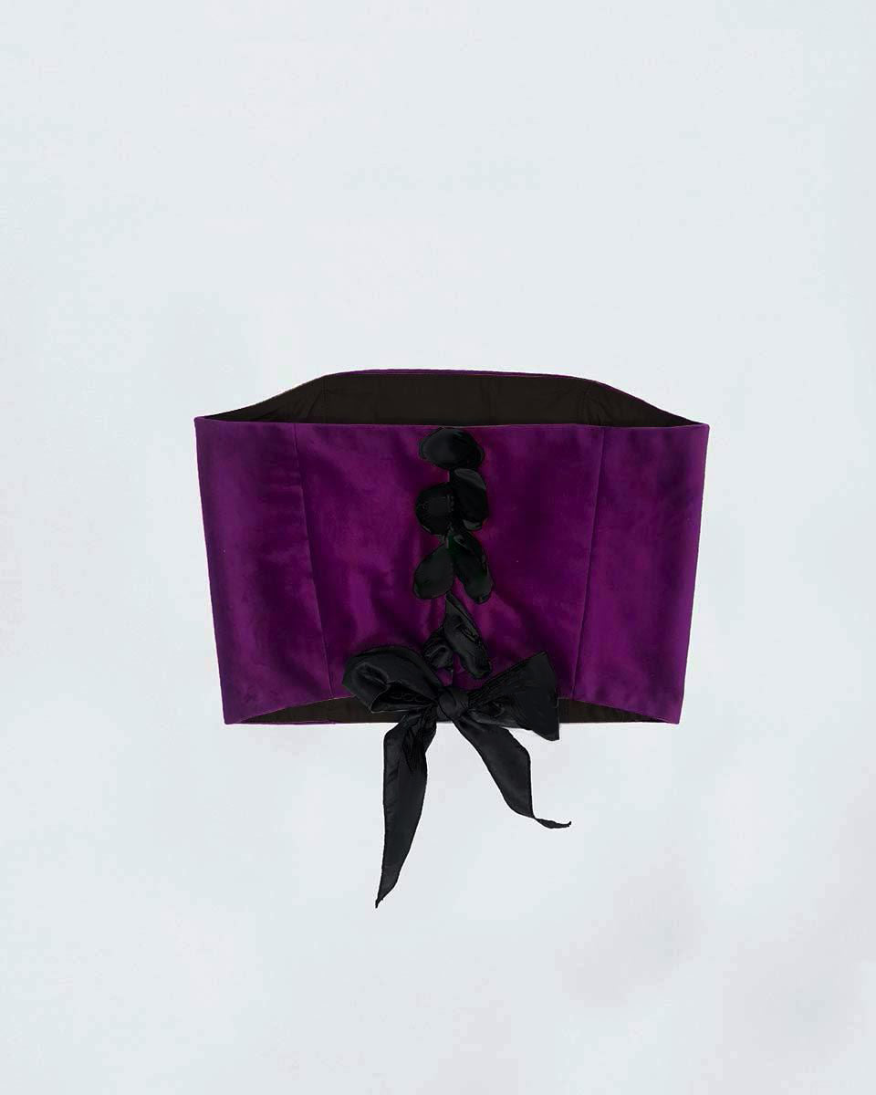 The Ethiquette Bustiers bustier Coco magenta velours XS
