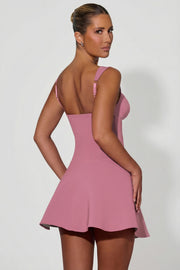 Oh Polly Janelle Robe Mini Rose Poudré Nœuds