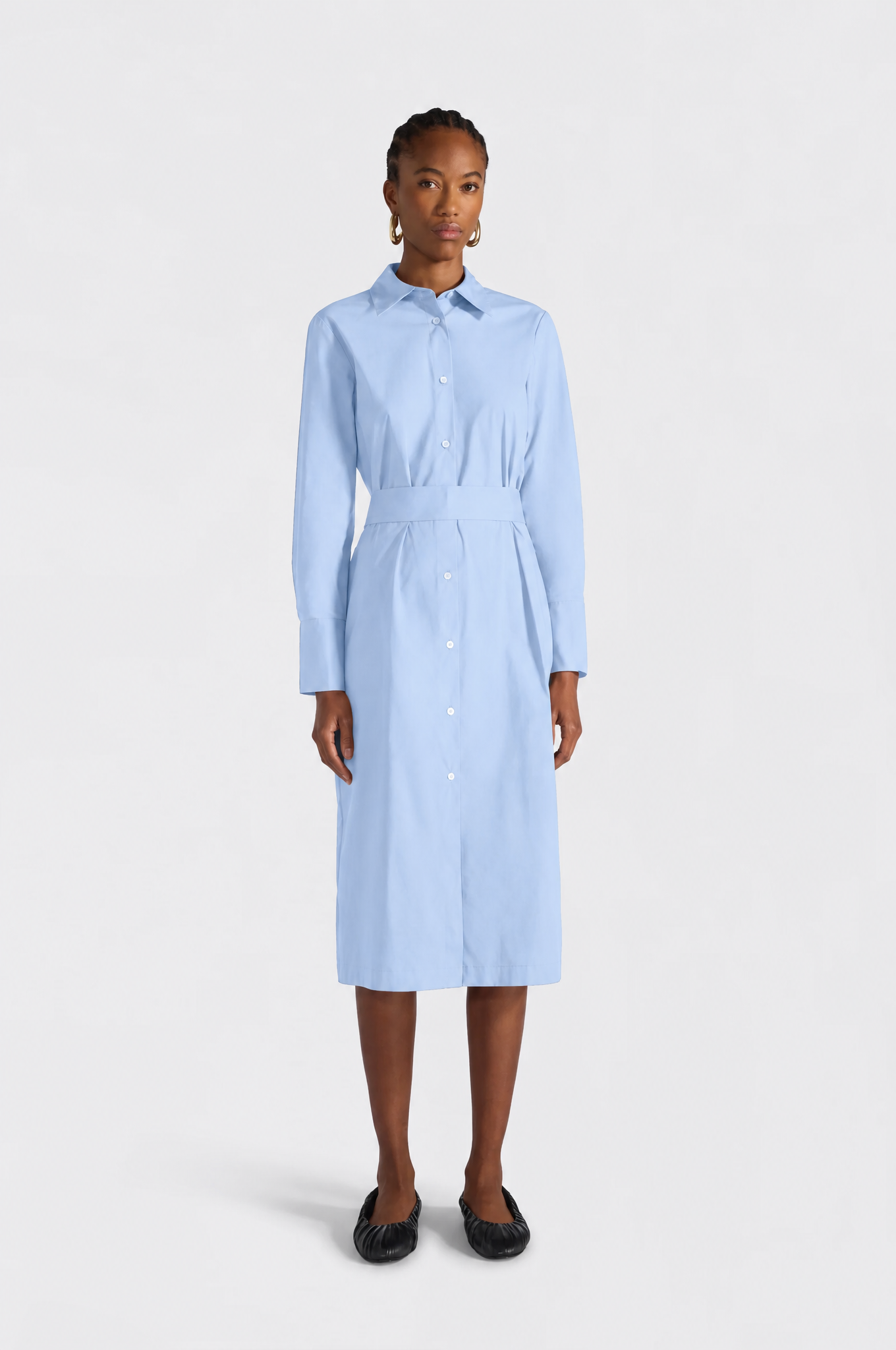 Liviana Conti Taylor robe chemisier midi blanche 38