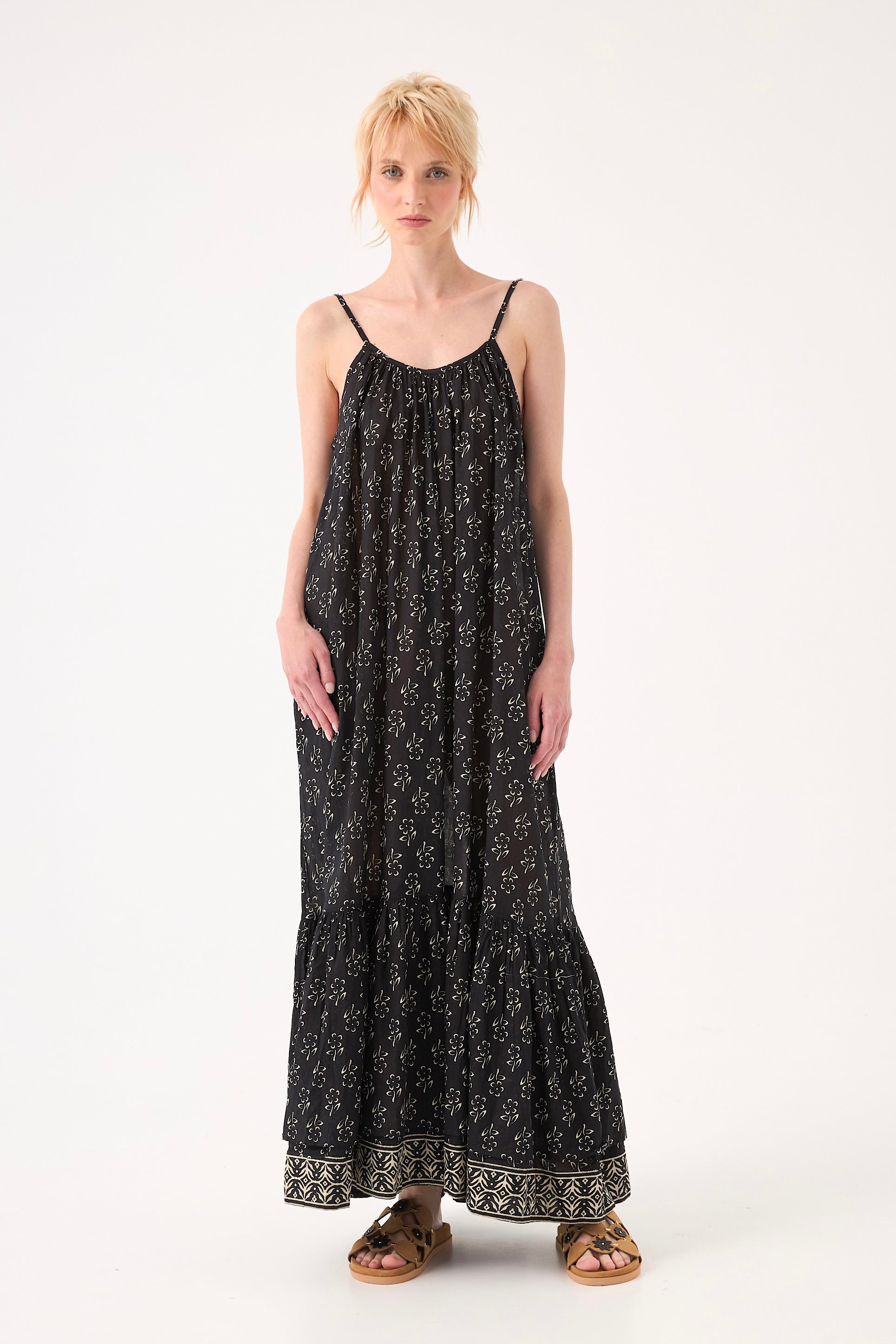 Chicosoleil Pearl robe longue coton Fleurs Vagabondes S