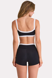 Bo+Tee Soft Active short sport noir taille croisée