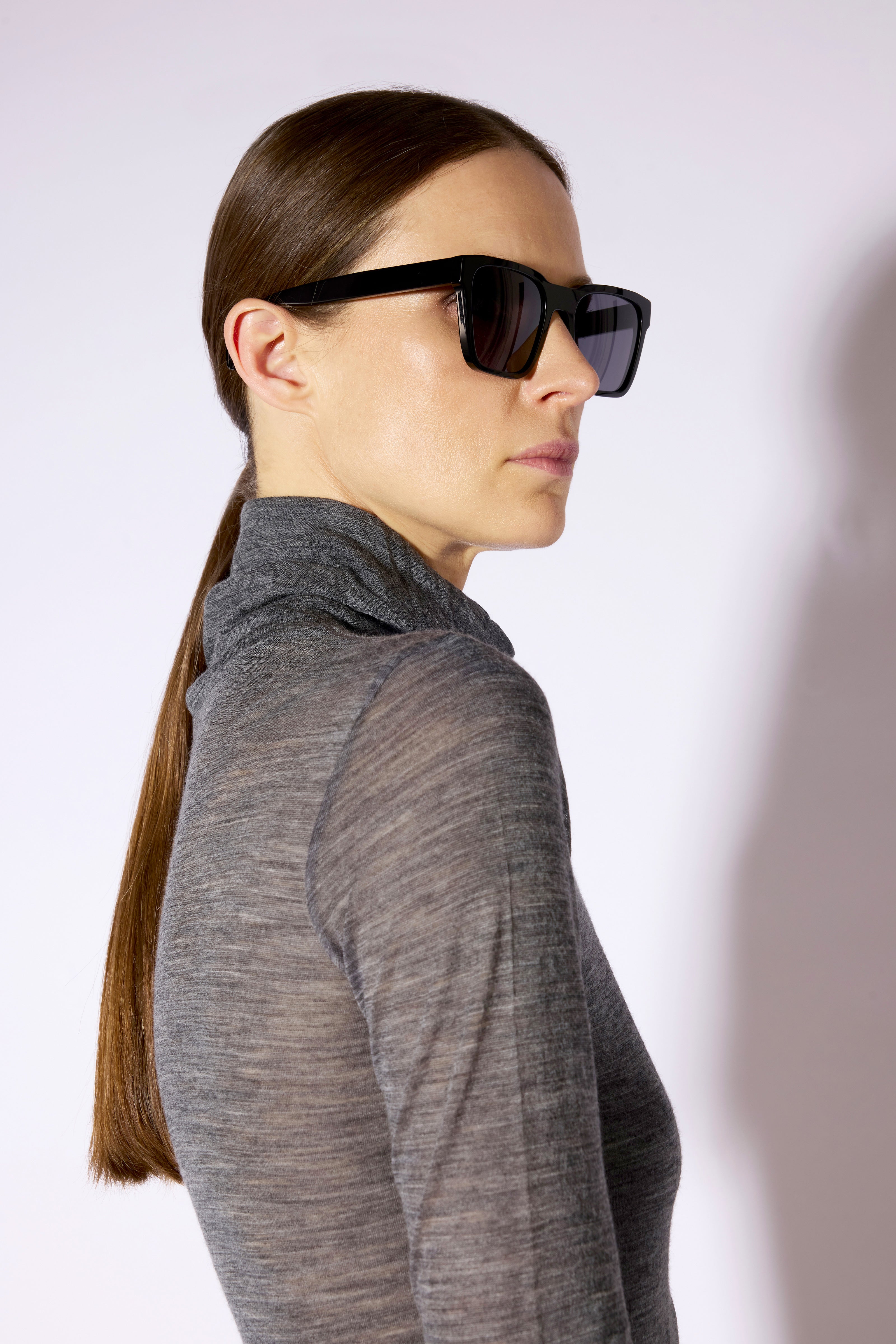 Liviana Conti Ginevra t-shirt gris laine col haut