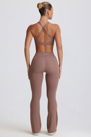 Oh Polly Bo+Tee Soft Active V-Waist Legging évasé mocha