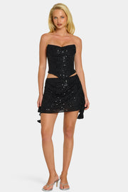 Oh Polly Embellished Sybil 12735 jupe noire sequins