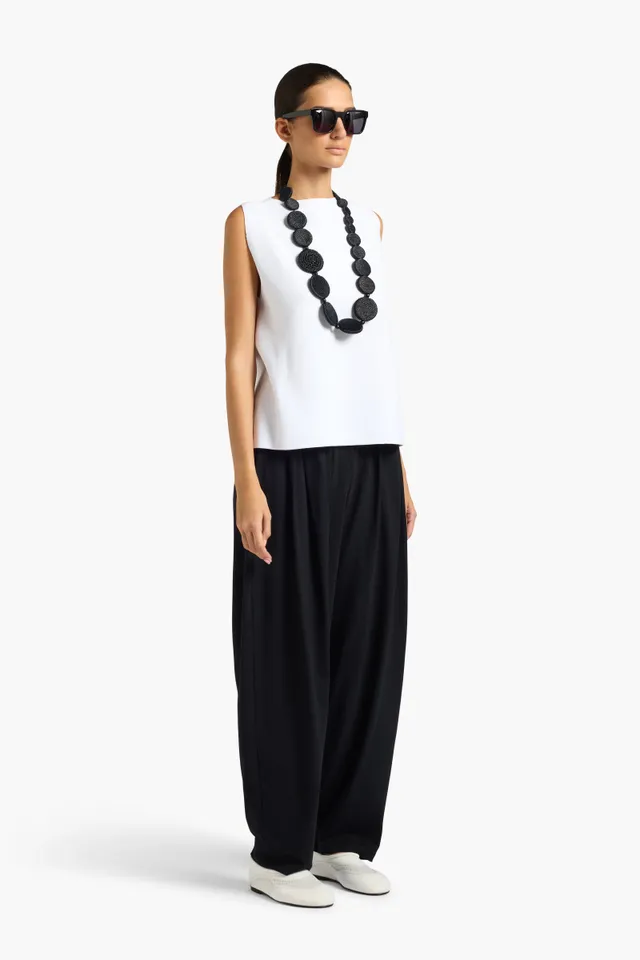 Liviana Conti Zelda top viscose blanc taille M col bateau