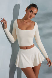 Oh Polly Shorts Mia 6189 jupe-short ivoire modal