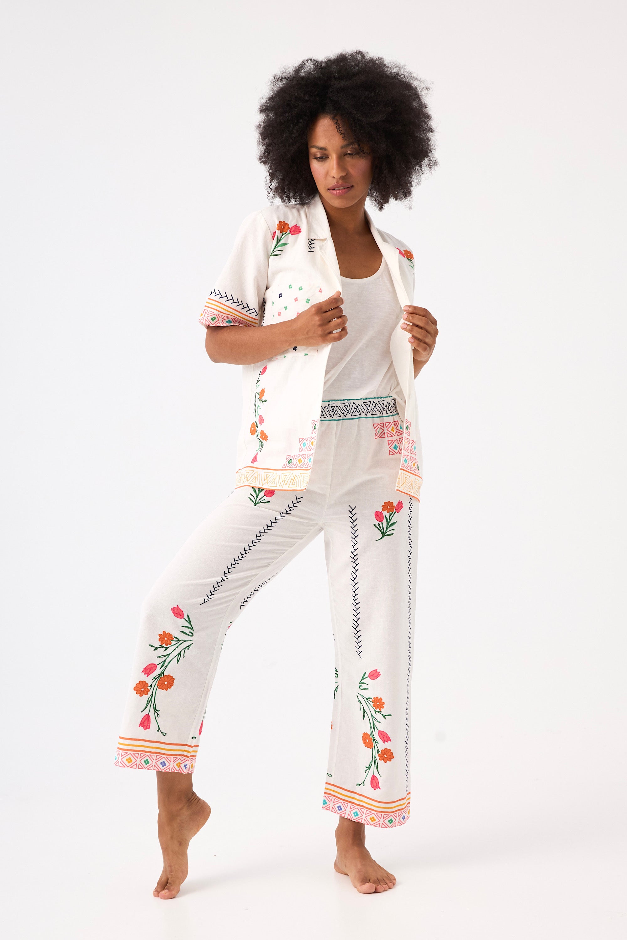 Chicosoleil Pop chemise Off White boyfriend coton