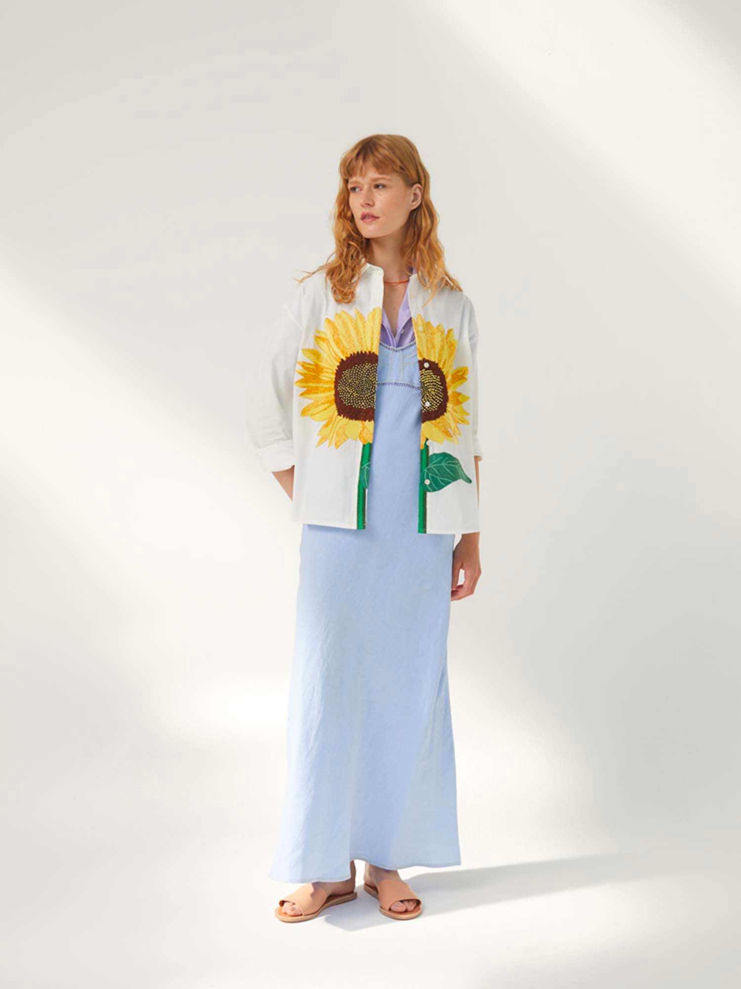 MII Les iconiques chemise Alma Le Tournesol femme coton brodé