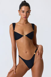 Oh Polly Swim NS0697 bas bikini cheeky noir coquillage
