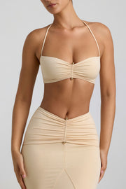 Oh Polly Jerika bralette halterneck crème jersey 6 cm