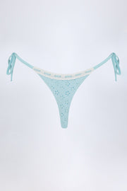 Oh Polly Vernazza Bas Bikini Broderie Bleu Clair Nouettes