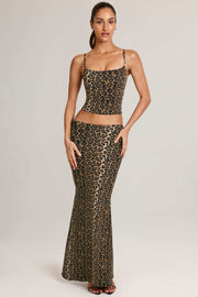 Oh Polly Avenley jupe maxi sirène léopard modal